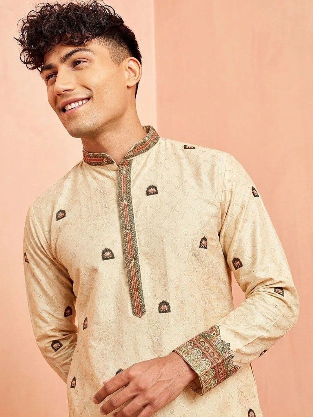 VELKYNOX Men Ethnic Motifs Printed Kurta thumbnail 3