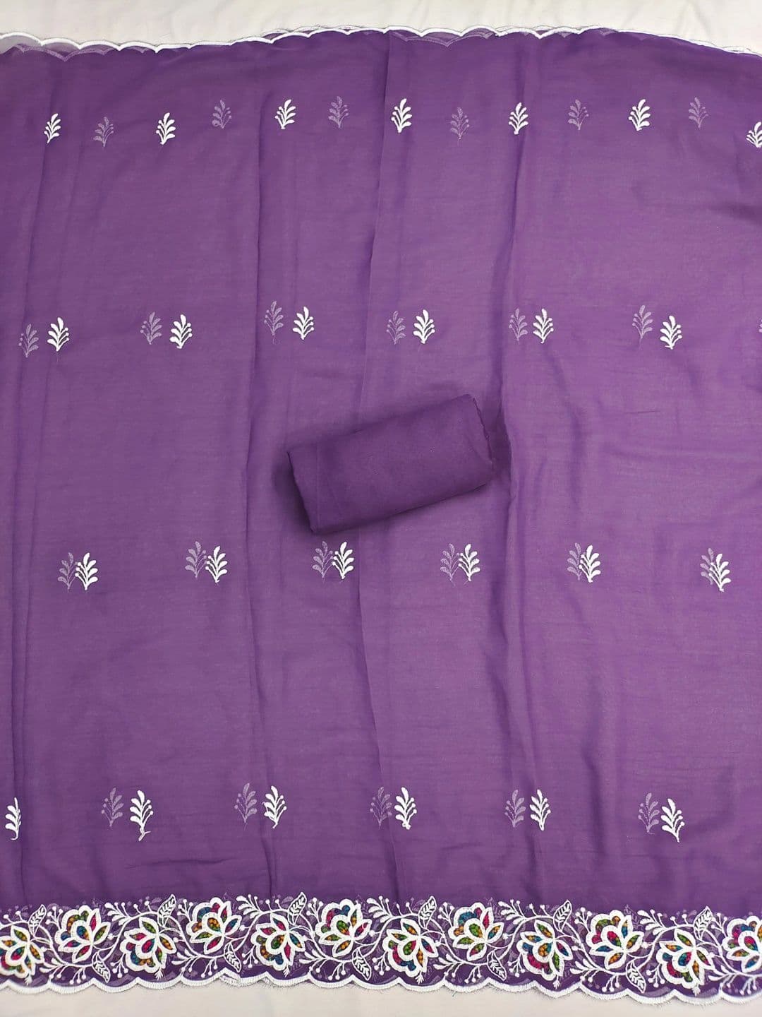 LeeliPeeri Designer Embroidered Unstitched Dress Material thumbnail 2