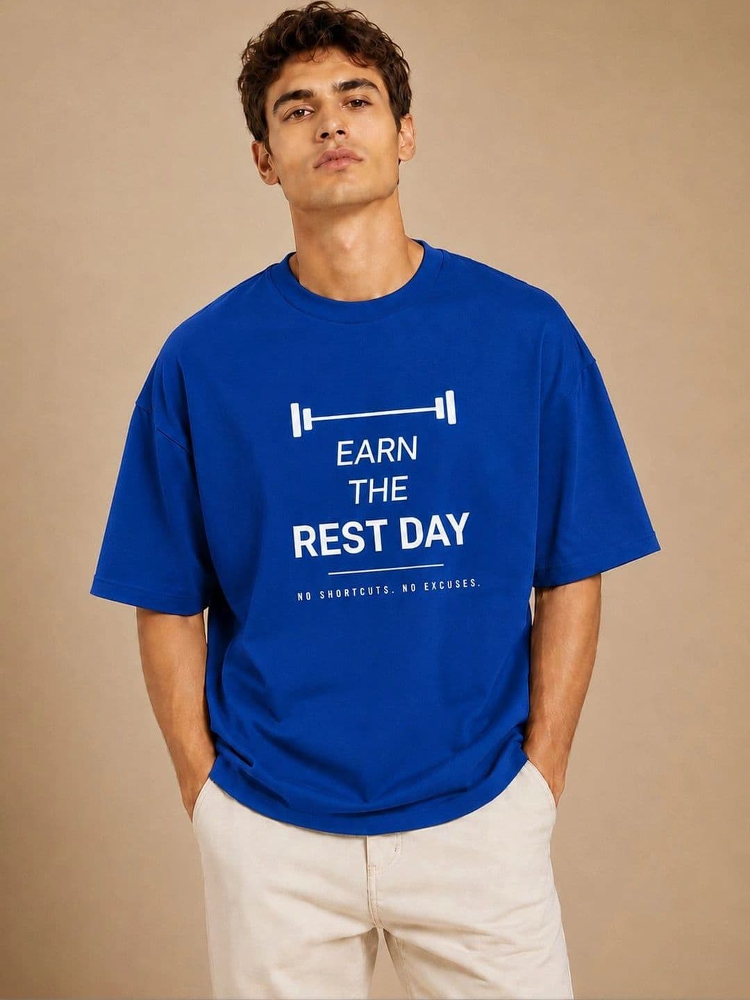 Roadster Men Typography Printed Drop-Shoulder Sleeves T-shirt thumbnail 5
