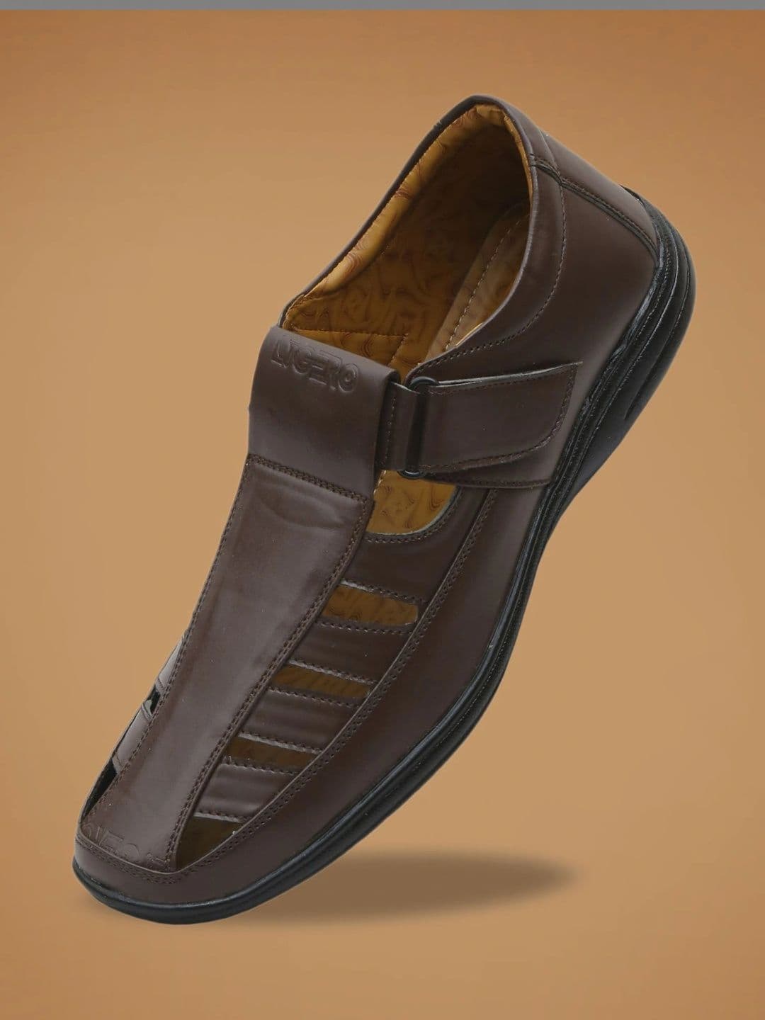 LIGERONATION Men Leather Shoe-Style Sandals thumbnail 4