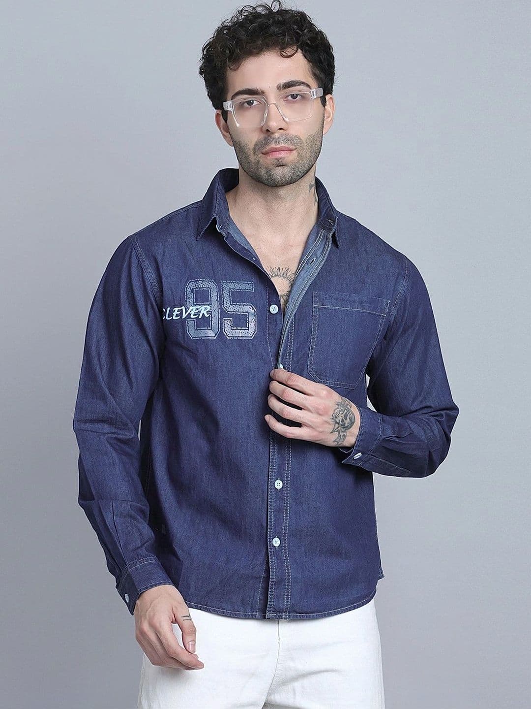D Finish Men Smart Printed Casual Shirt - view 1