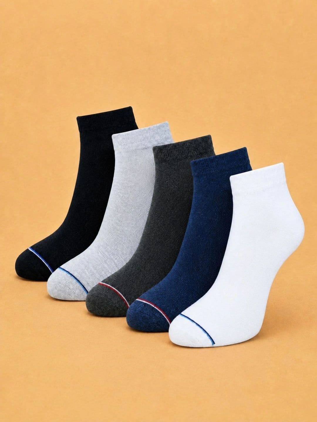 ADDOSSO Men Pack of 5 Cotton Assorted Ankle Length Socks - view 1