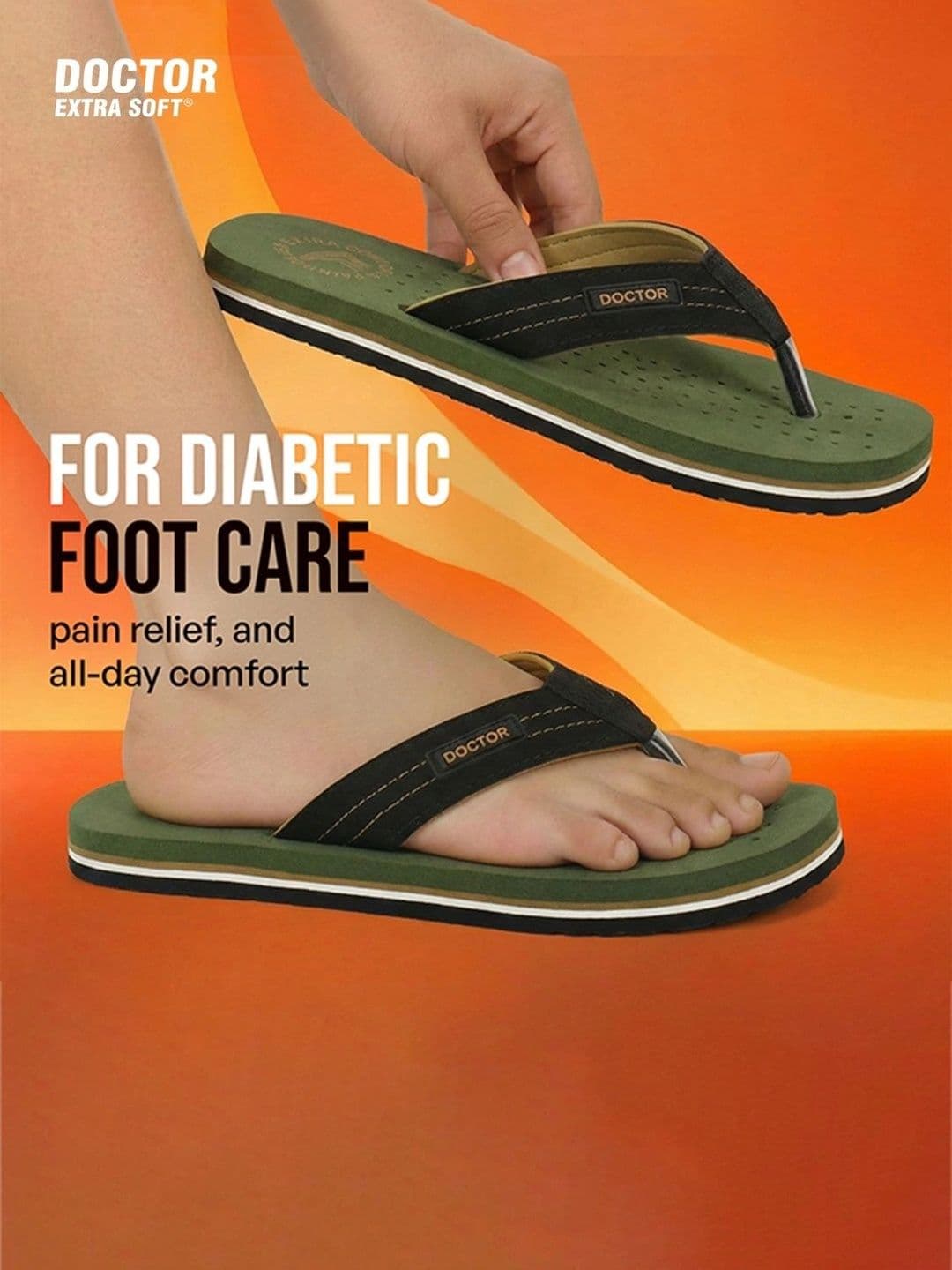 DOCTOR EXTRA SOFT Men Ultra Soft Orthopedic Thong Flip-Flops thumbnail 3