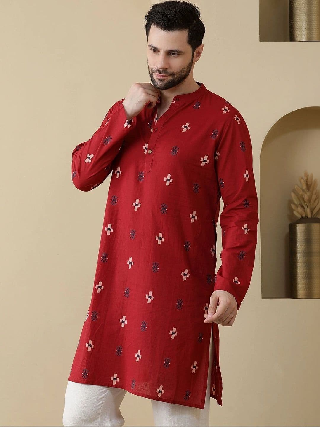 Anouk Men Ethnic Motifs Printed Kurta thumbnail 4