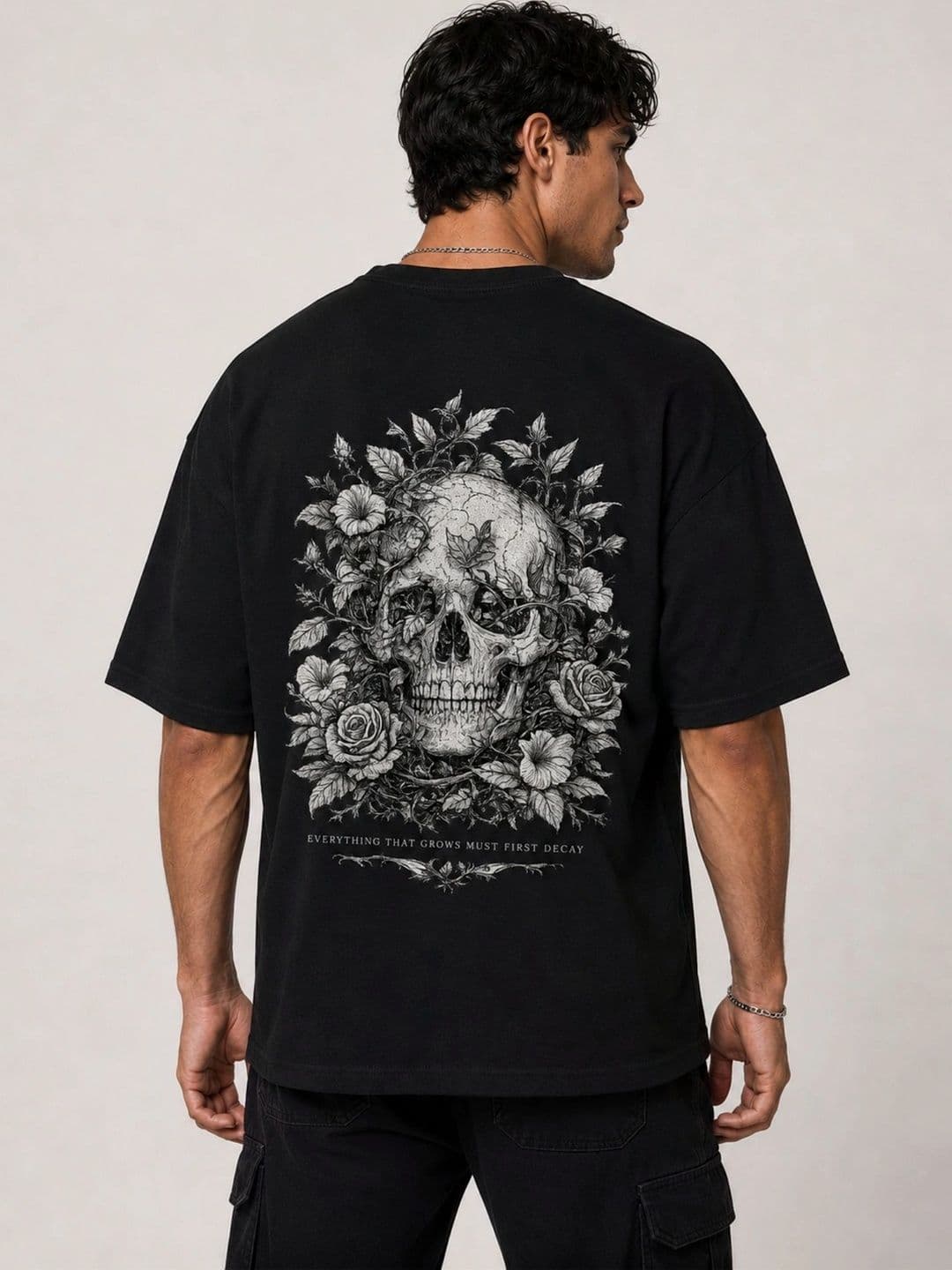 R.Code by The Roadster Life Co. Men Printed Drop-Shoulder Sleeves T-shirt thumbnail 4