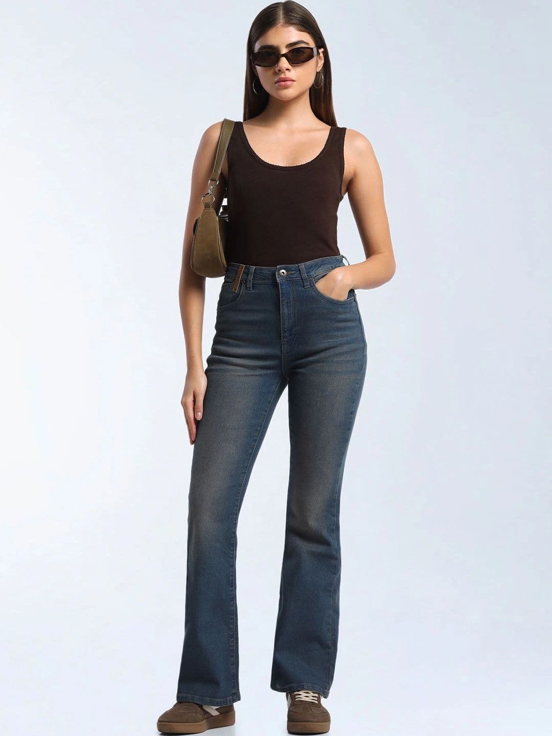 Flying Machine Women Bootcut High-Rise Light Fade Stretchable Jeans thumbnail 2