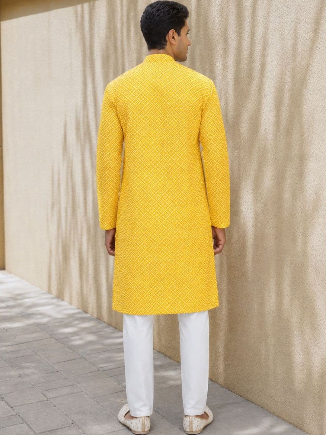 Anouk Printed Band Collar Straight Long Kurta thumbnail 4