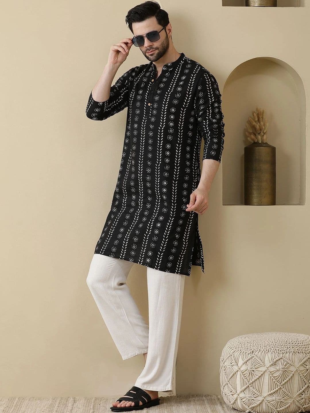 Anouk Men Ethnic Motifs Printed Kurta thumbnail 4