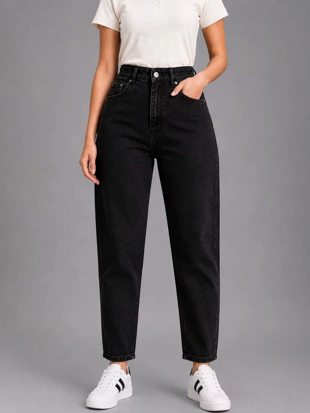 Mast & Harbour Women Loose High-Rise Stretchable Jeans - view 1