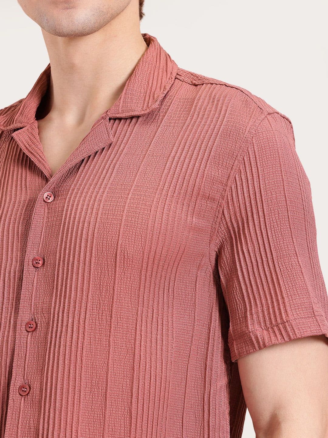 Mast & Harbour Easy Drape Texture Stripe Shirt thumbnail 2