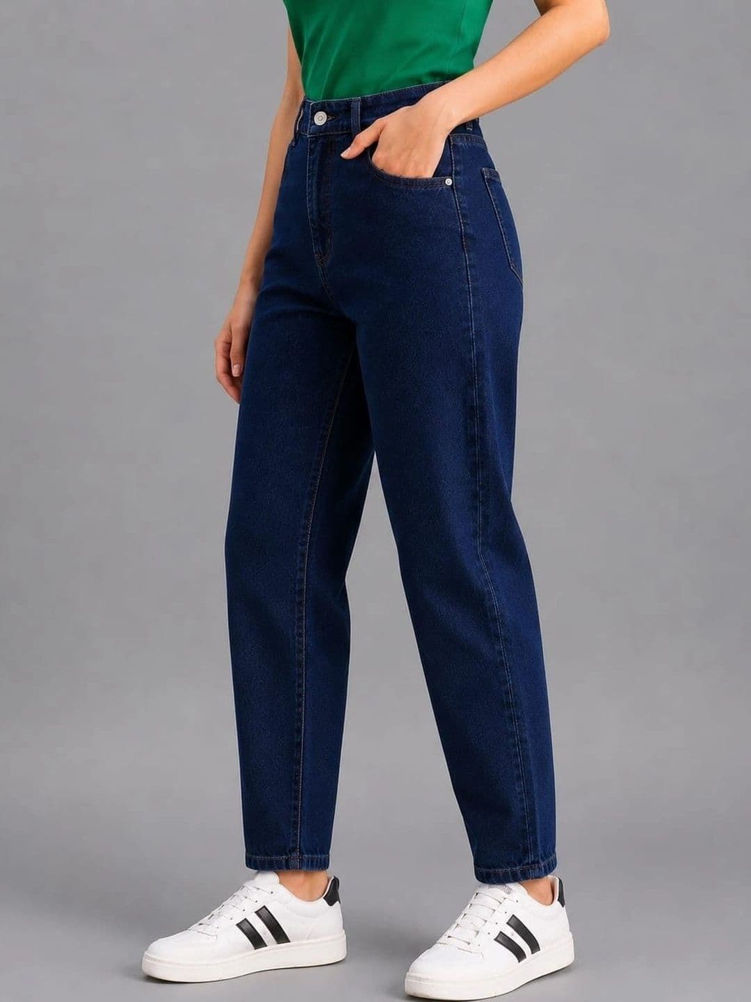 Mast & Harbour Women Loose High-Rise Stretchable Jeans thumbnail 4