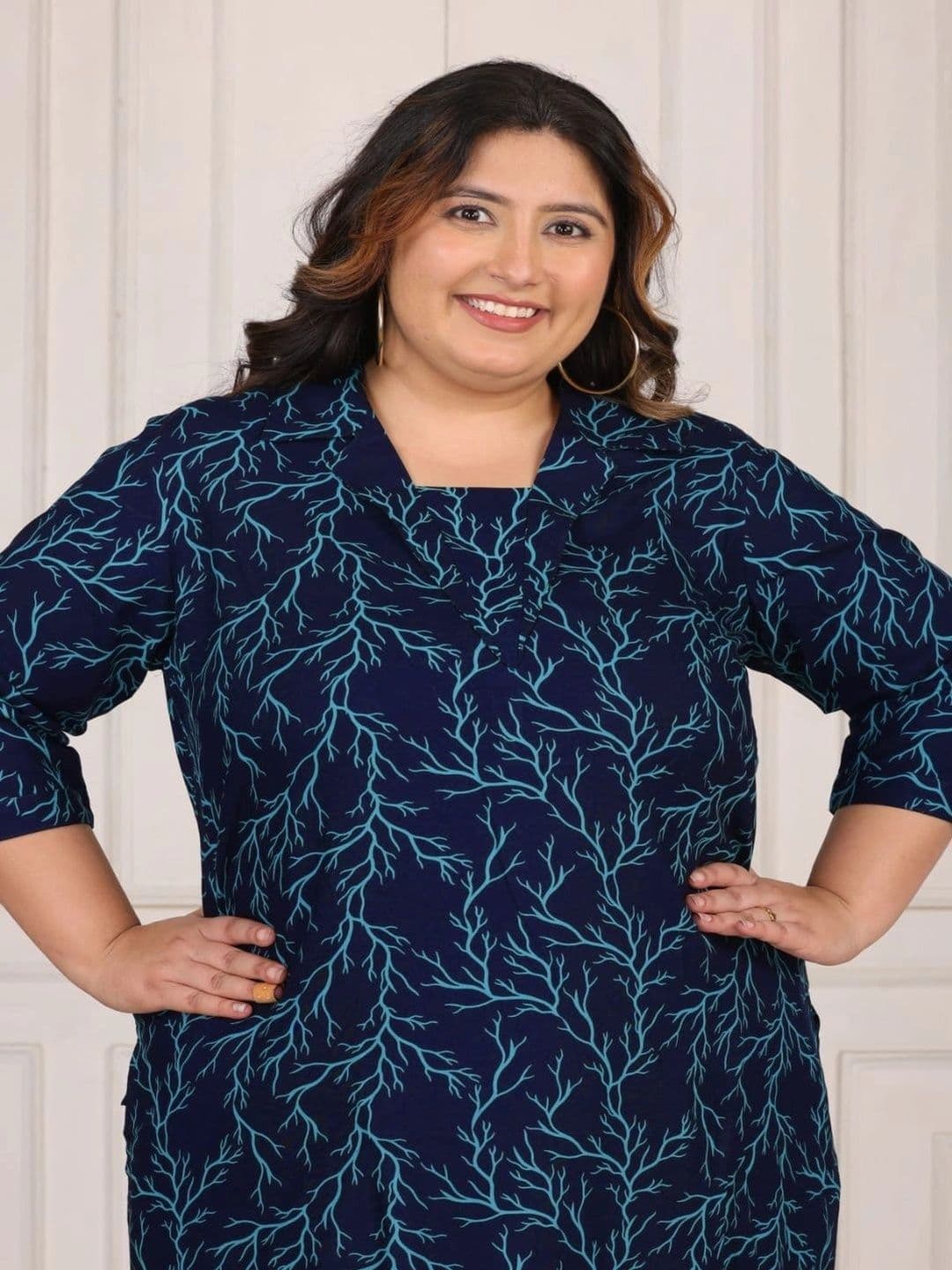 Sandhya's Plus Women Floral Printed Regular Kurti with Salwar thumbnail 4