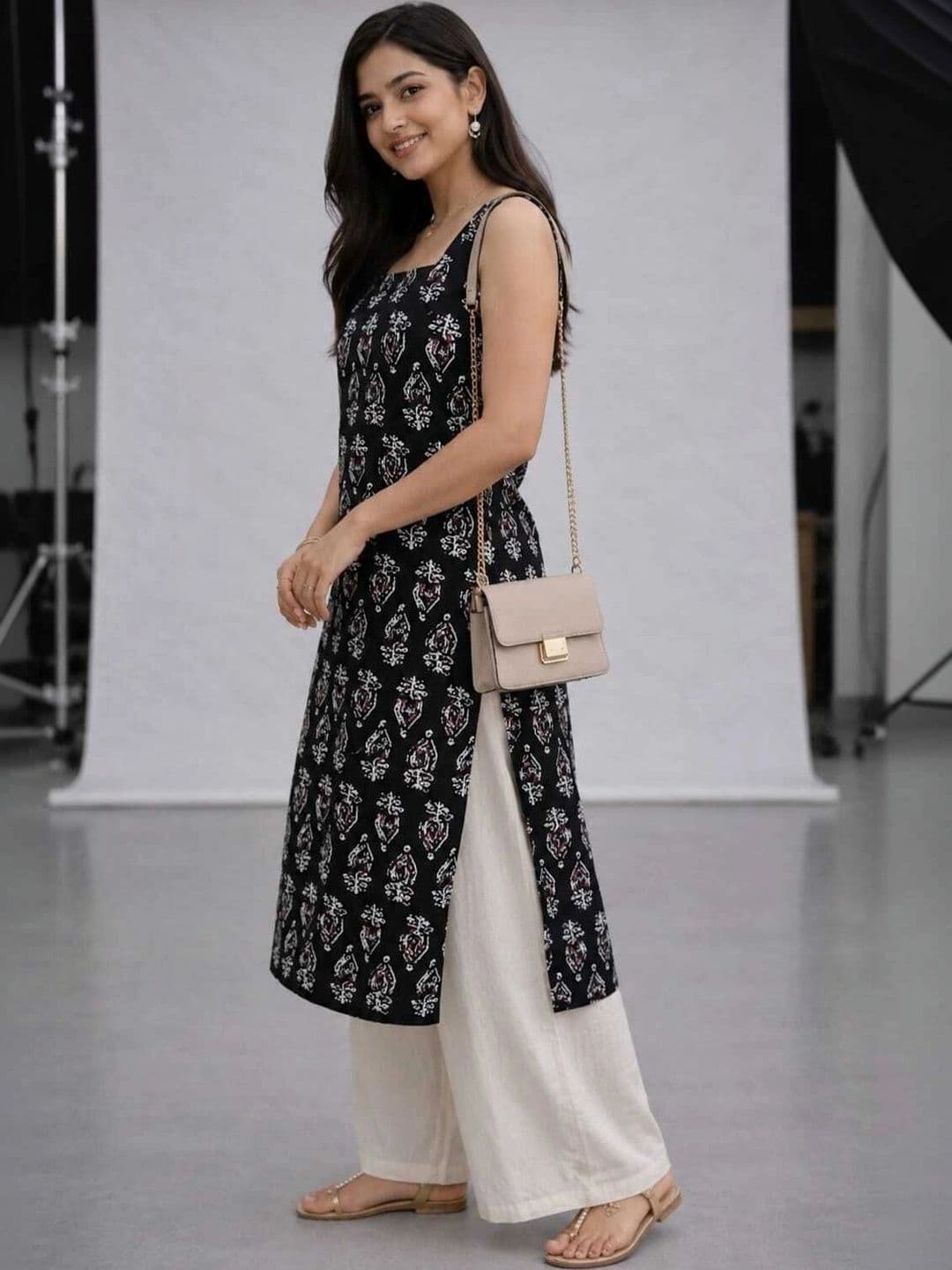 HERE&NOW Women Ethnic Motifs Printed Kurta thumbnail 5