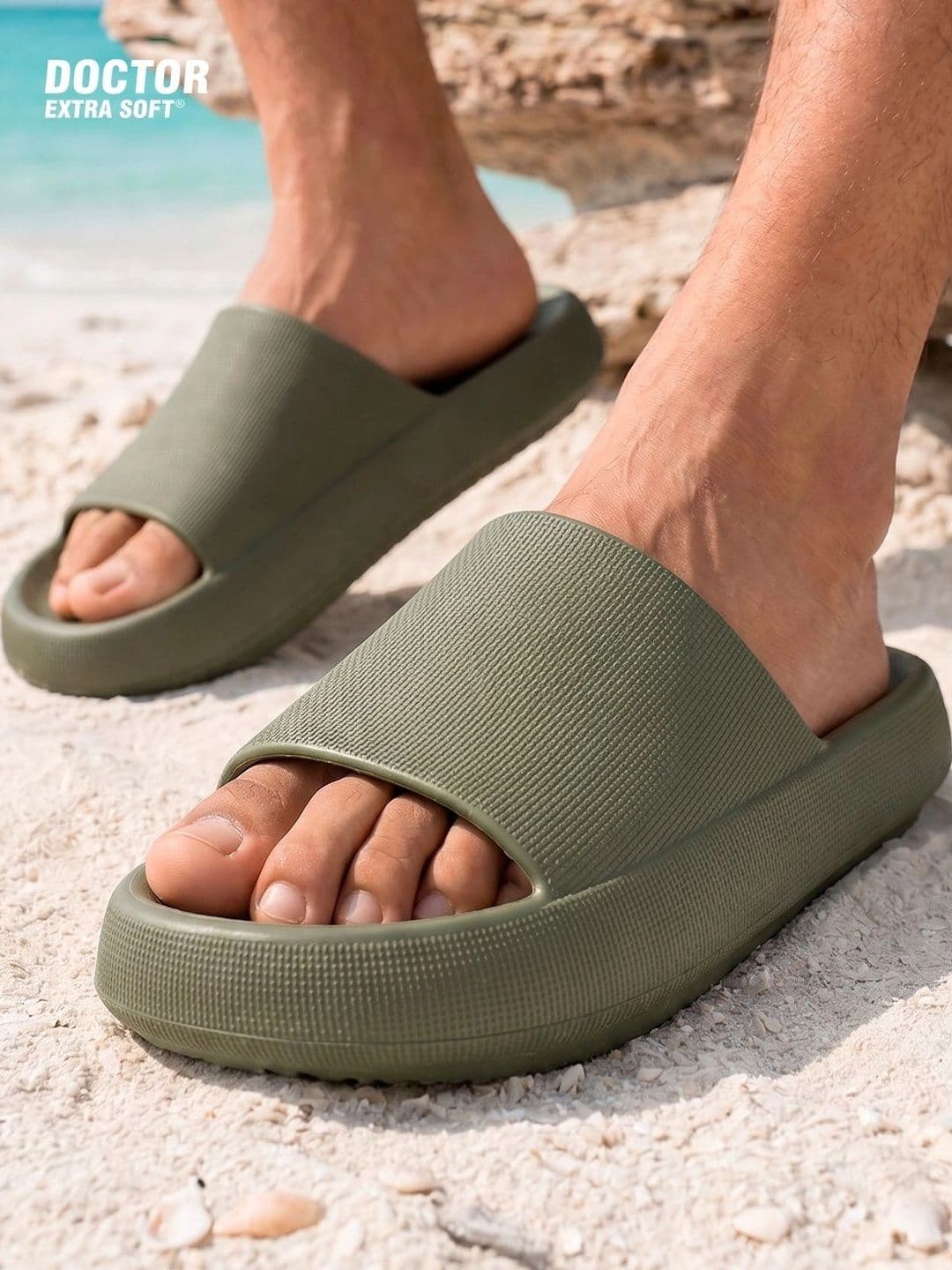 DOCTOR EXTRA SOFT Men Ultra Soft Lightweight Rubber Sliders - view 1