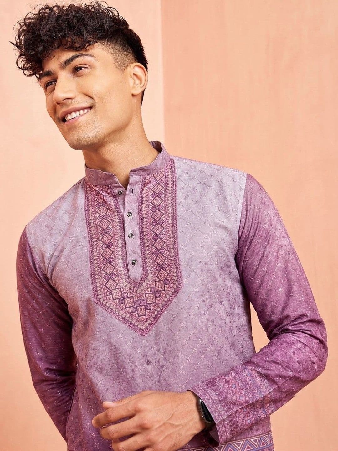 VELKYNOX Men Ethnic Motifs Printed Kurta thumbnail 2