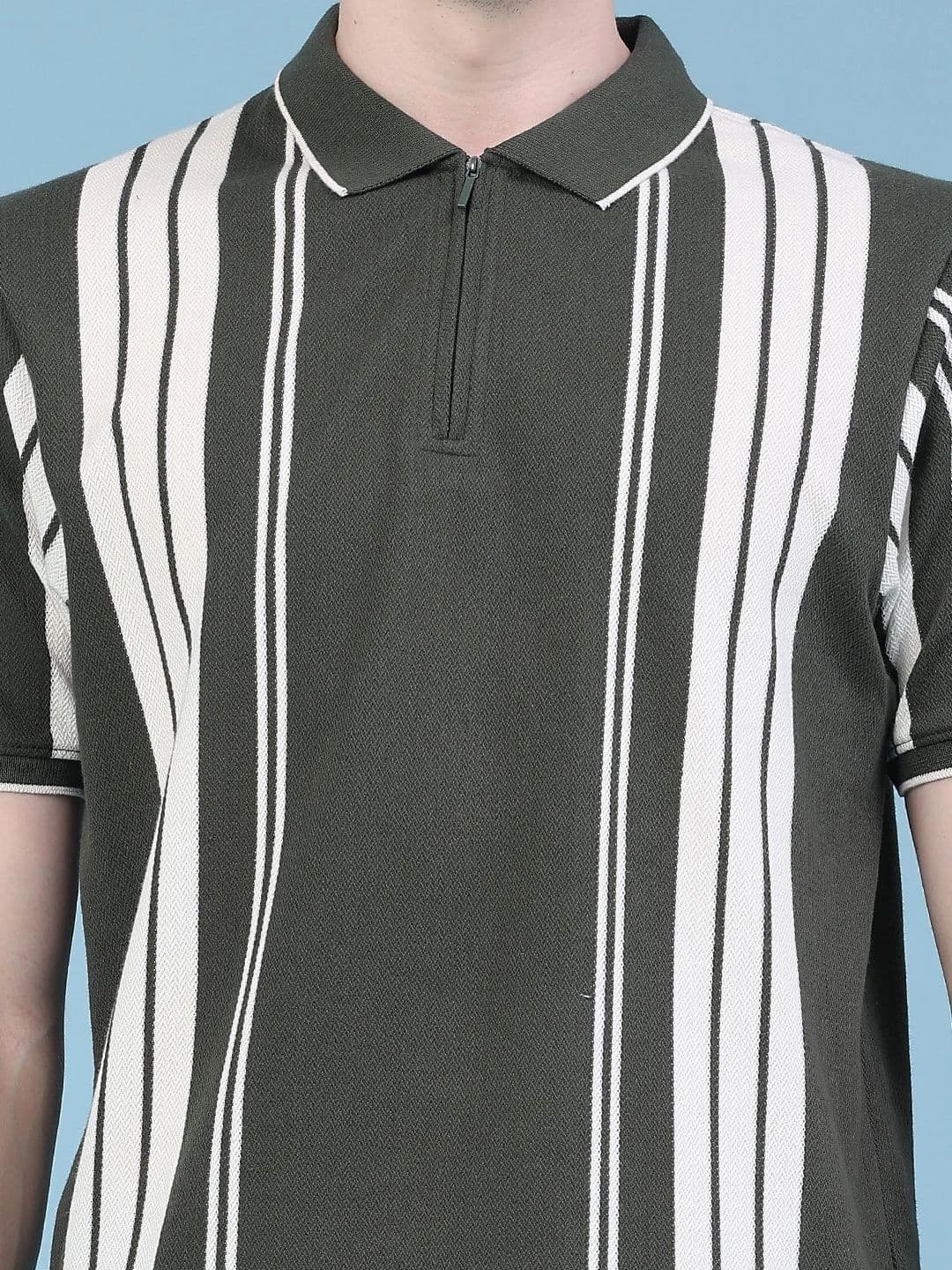 V-Mart Men Striped Polo Collar T-shirt thumbnail 6