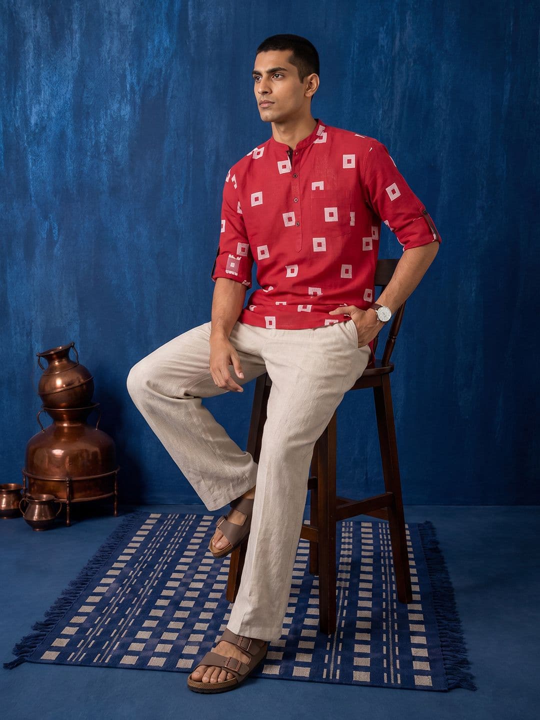 Taavi Woven Legacy Self Design Kurta thumbnail 4