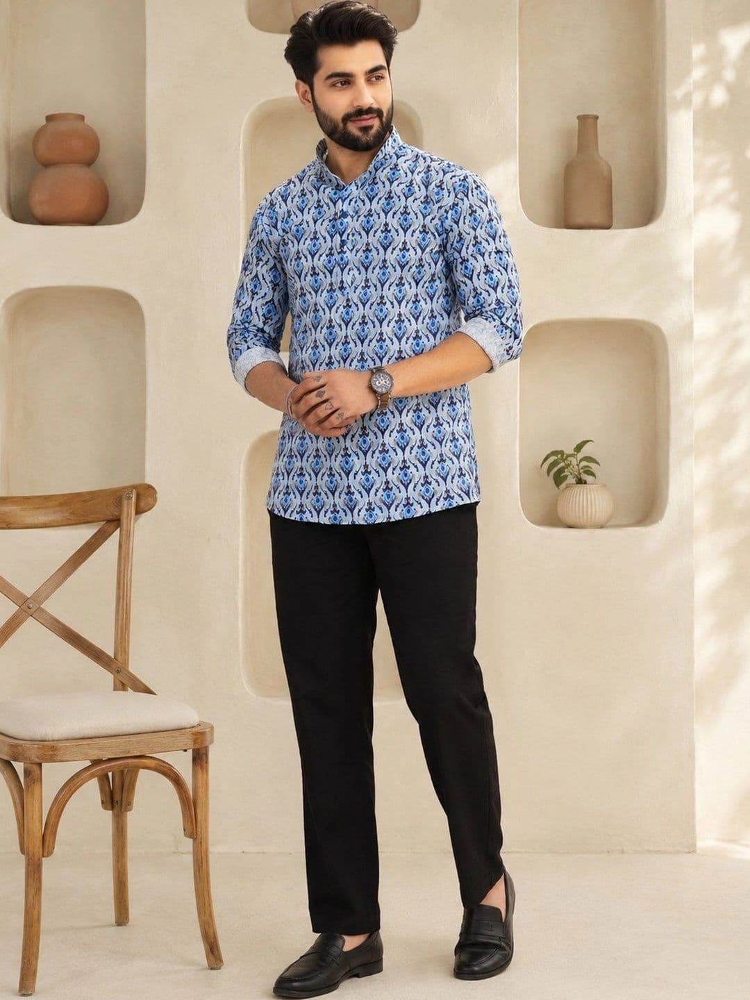 Anouk Men Ethnic Motifs Printed Kurta thumbnail 2