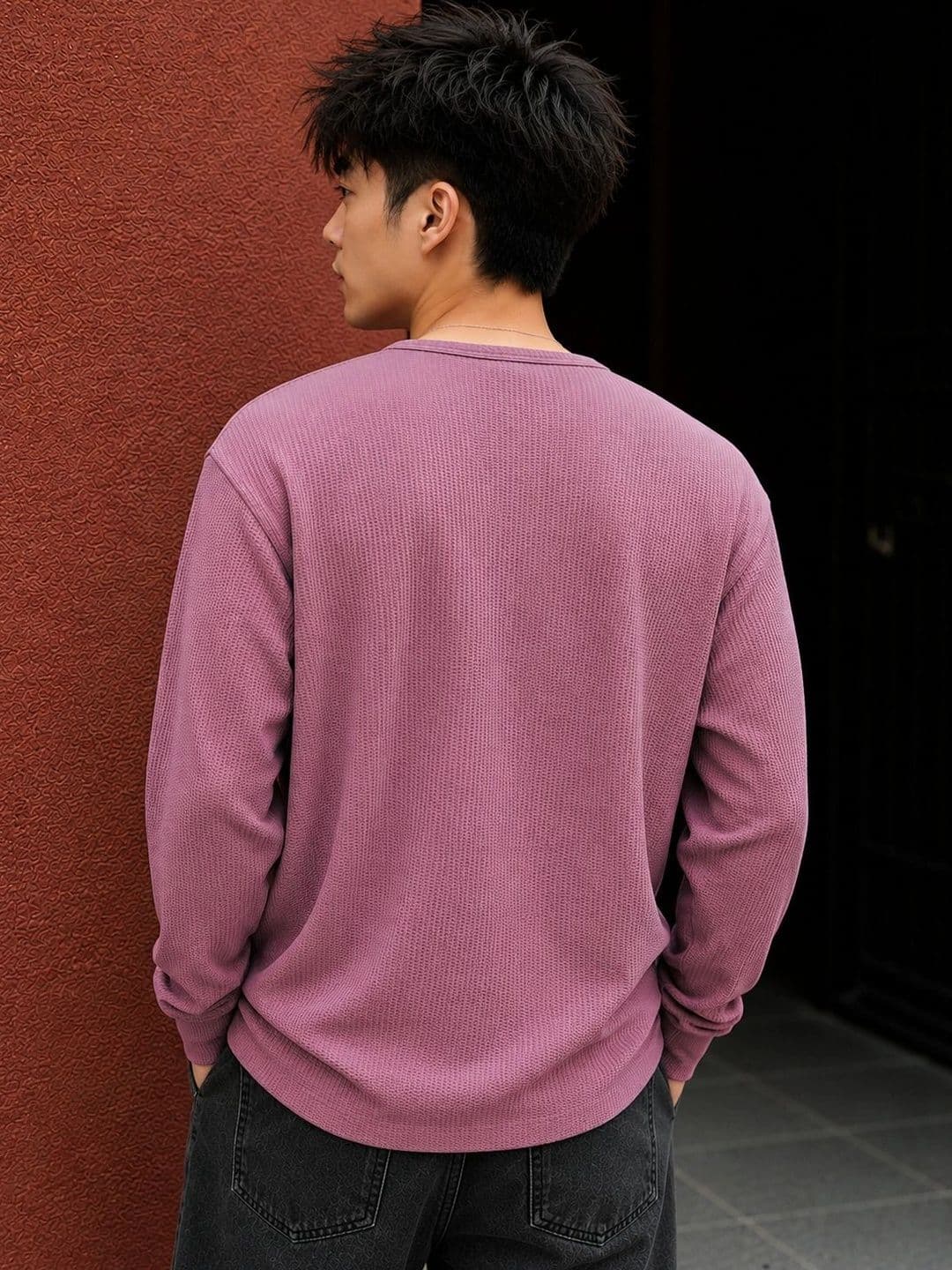 HOODLER Men Henley Neck T-shirt thumbnail 2