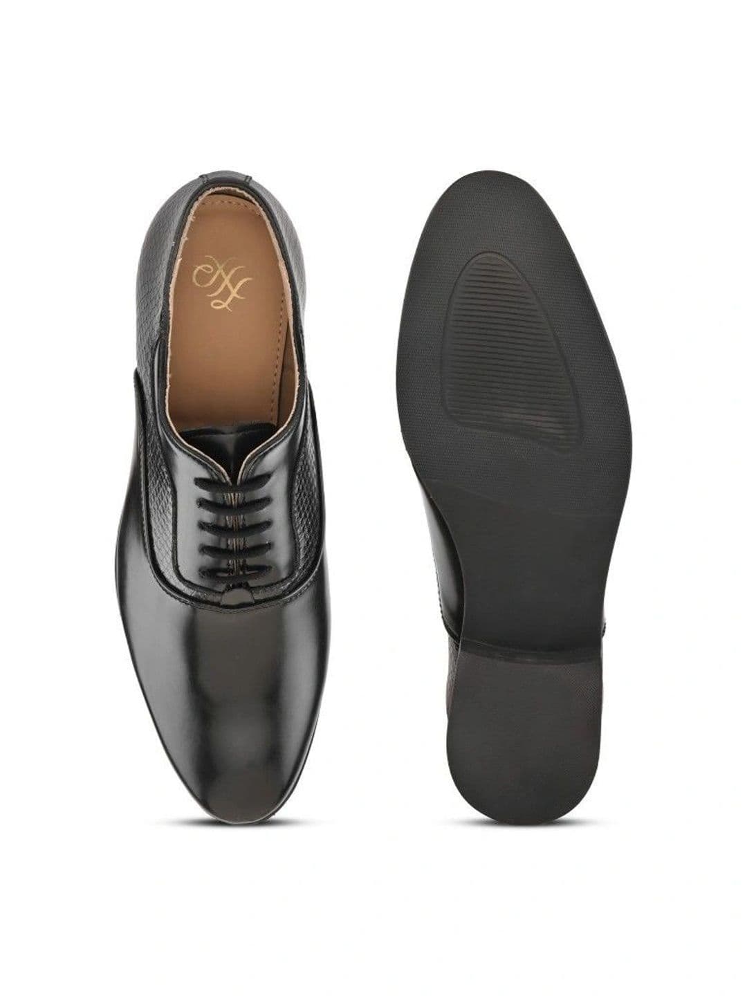 House of Pataudi Men Textured Formal Oxfords thumbnail 7