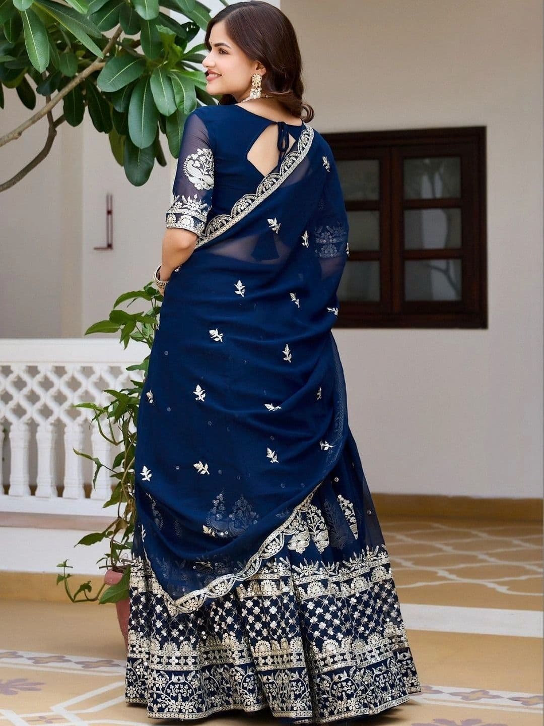 Shree Ram Creation Embroidered Ready to Wear Lehenga & Blouse With Dupatta thumbnail 3