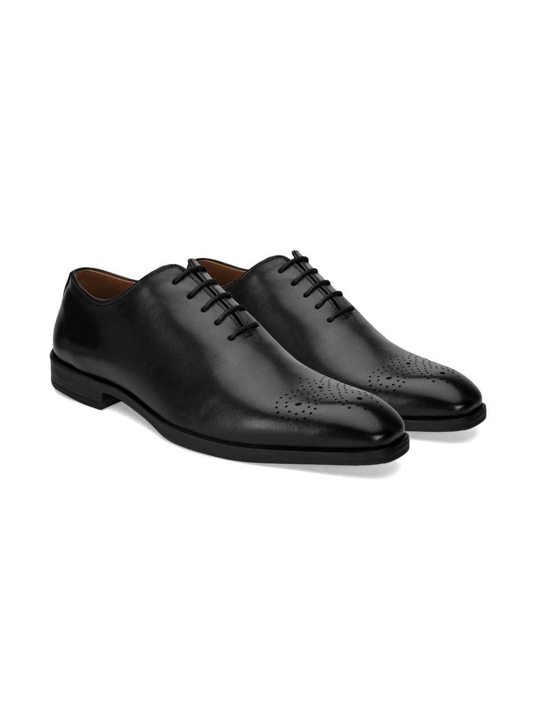 House of Pataudi Men Textured Formal Oxfords thumbnail 5