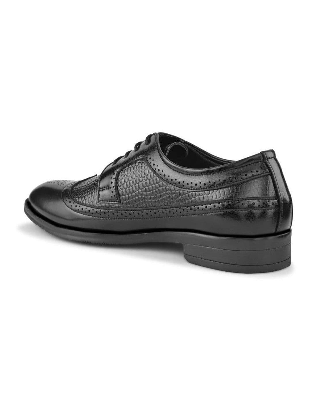 House of Pataudi Men Textured Formal Brogues thumbnail 6