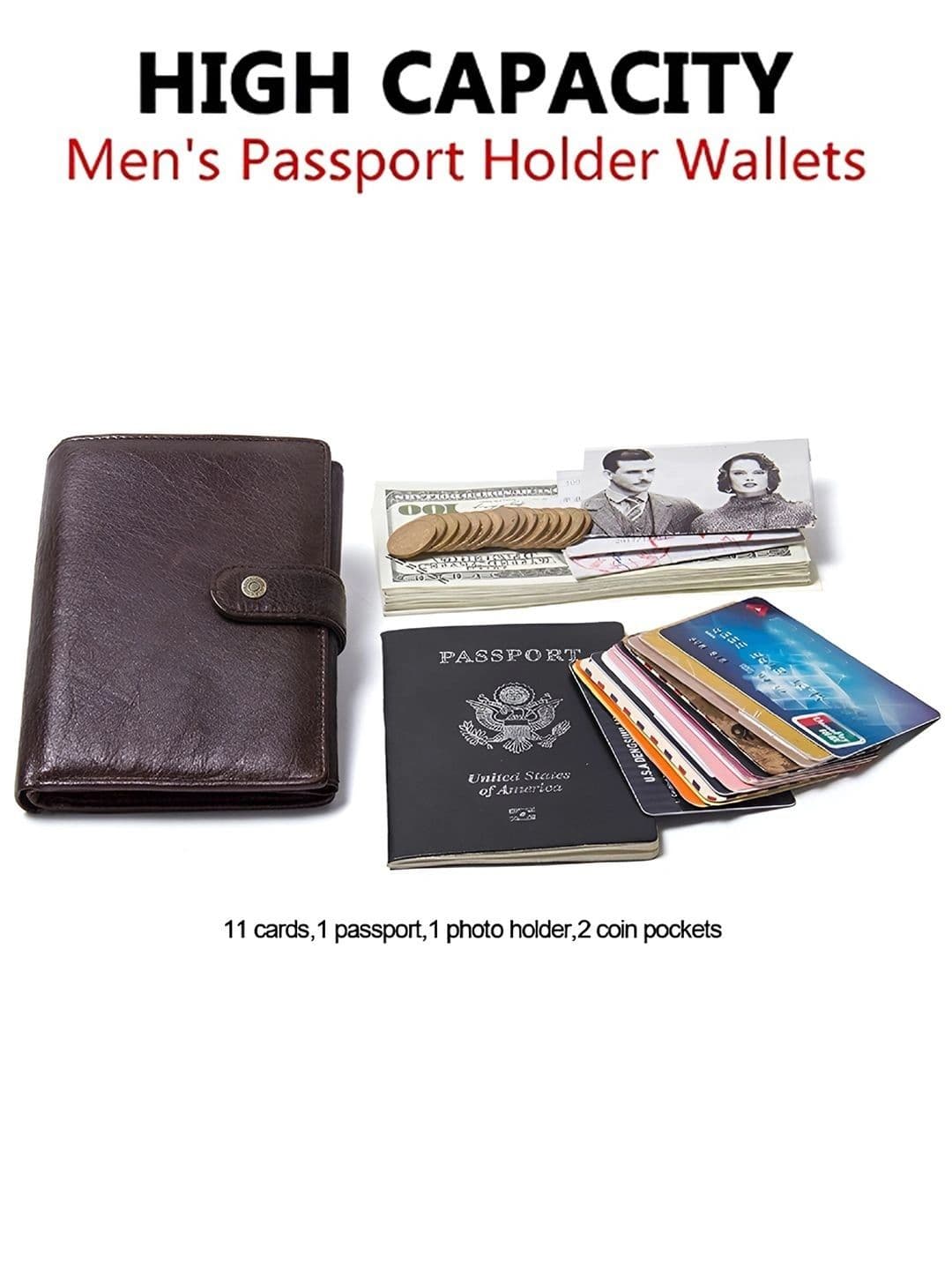 CONTACTS Unisex Leather Passport Holder thumbnail 6