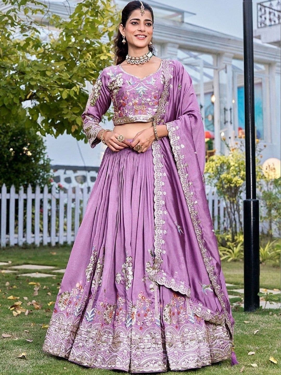 Shree Ram Creation Embroidered Ready to Wear Lehenga & Blouse With Dupatta - view 1
