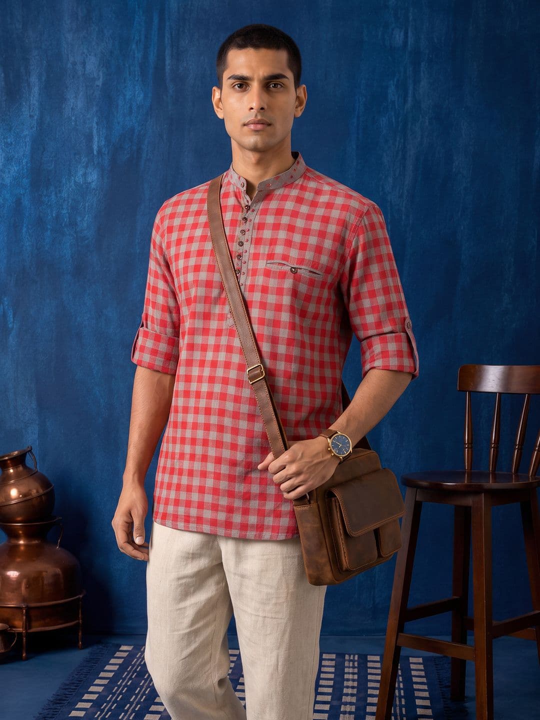 Taavi Woven Legacy Self Design Kurta - view 1