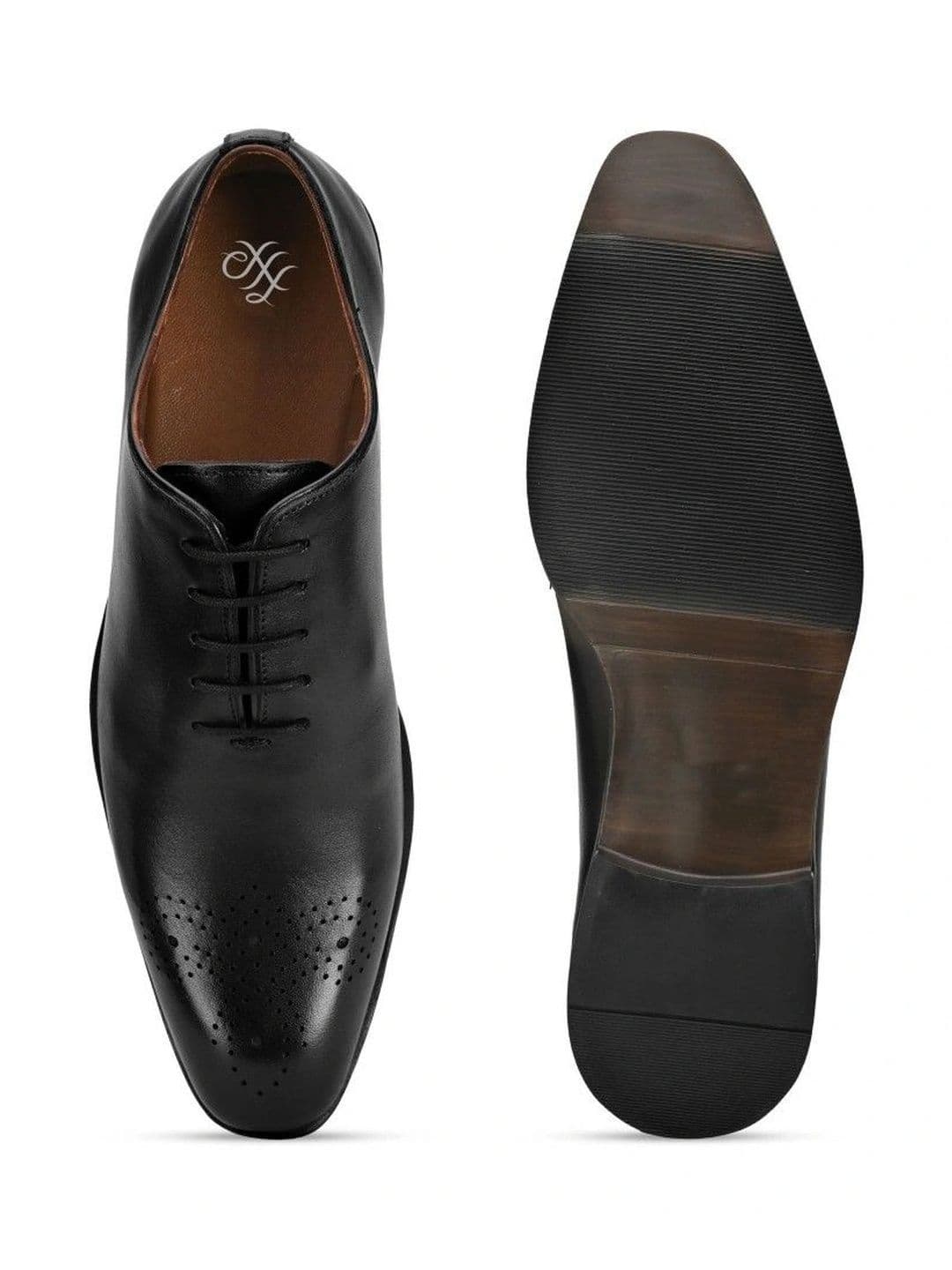 House of Pataudi Men Textured Formal Oxfords thumbnail 3