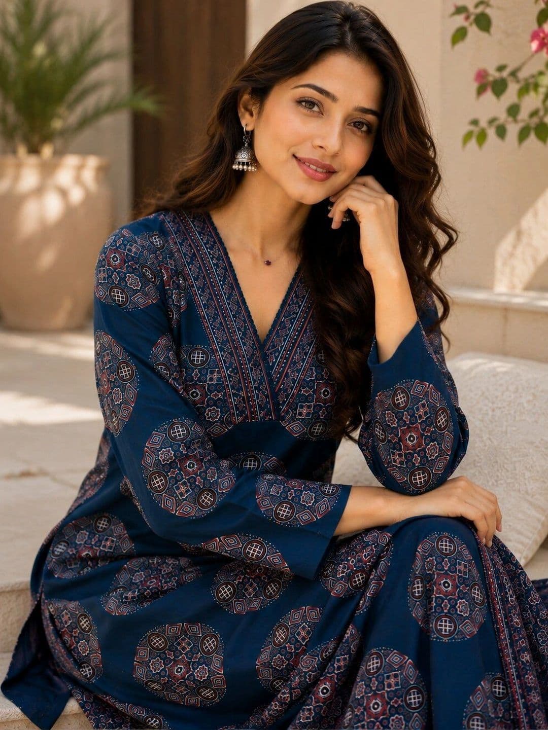 Hunaiza Women Ethnic Motifs Printed Indie Prints Kurta thumbnail 3