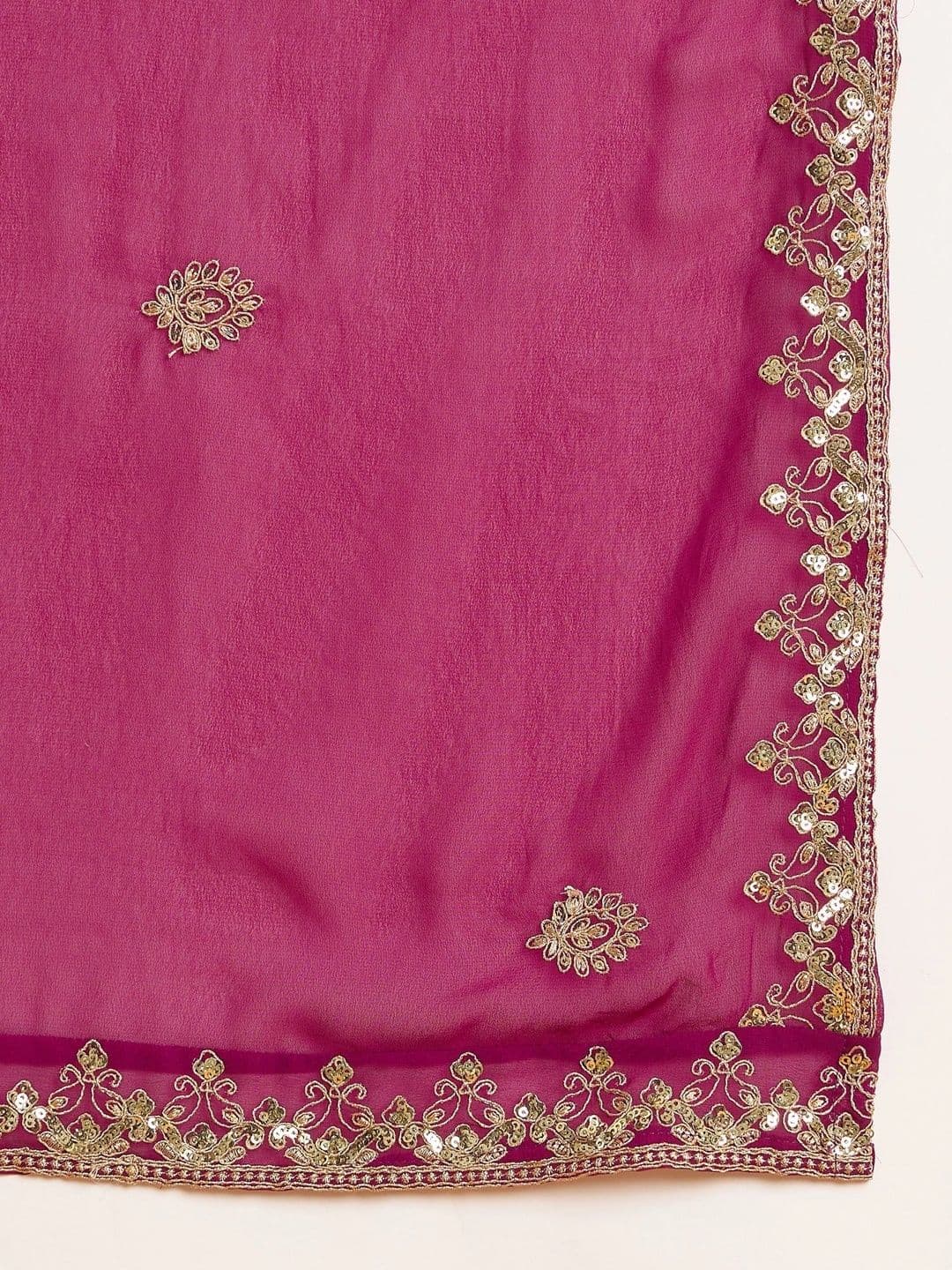 Anouk Women Ethnic Motifs Embroidered Regular Sequinned Kurta with Palazzos & With Dupatta thumbnail 3