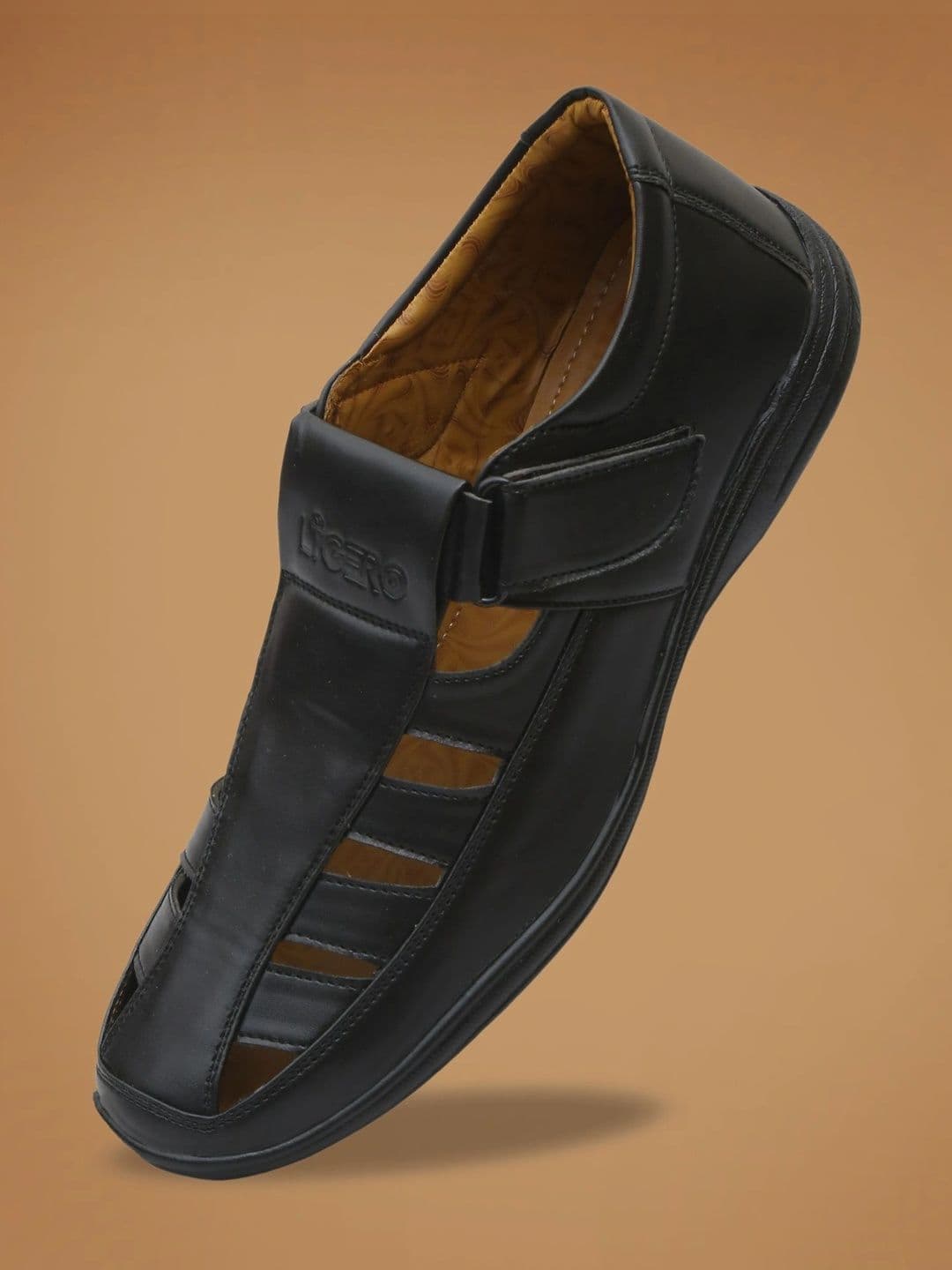 LIGERONATION Men Leather Shoe-Style Sandals thumbnail 6