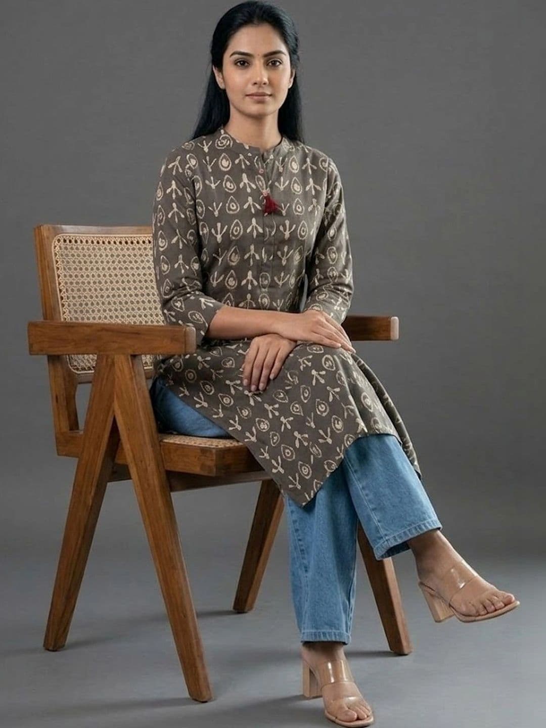 KALAMIR Women Ethnic Motifs Printed Kurta thumbnail 6