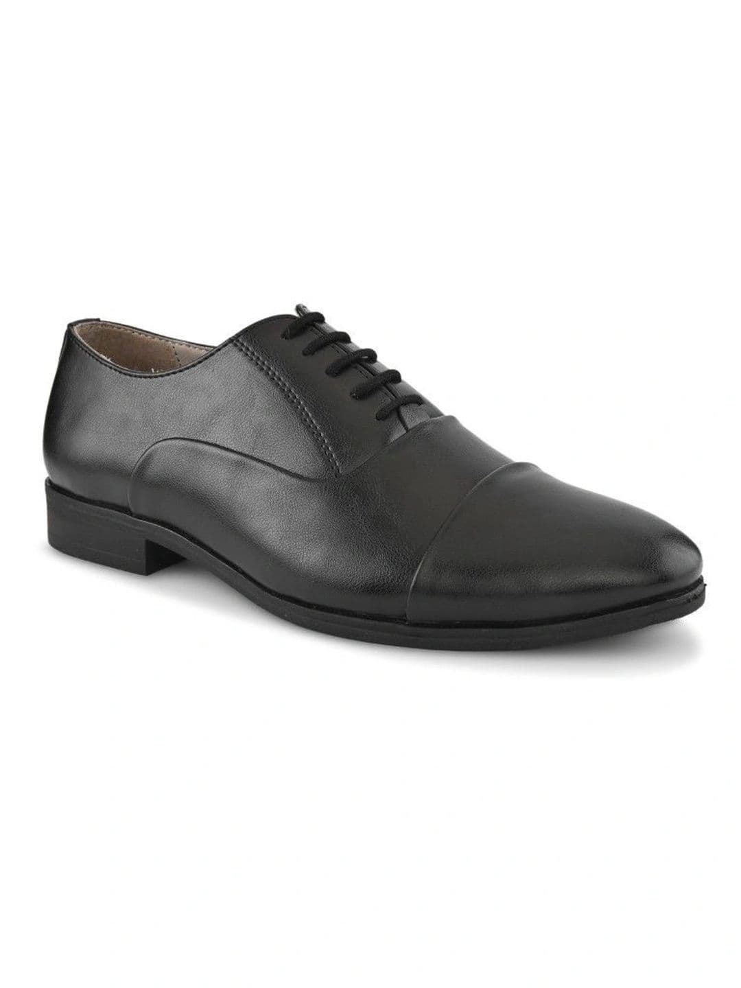 House of Pataudi Men Textured Formal Oxfords thumbnail 2