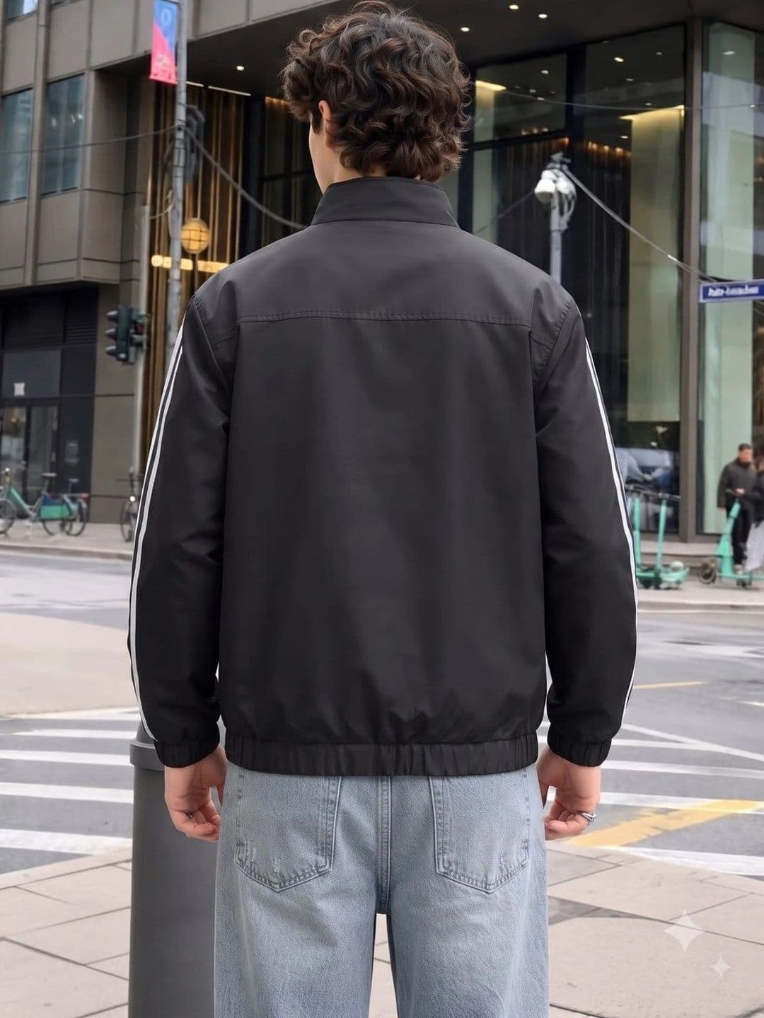 THE CLASSIC TOGS Men Striped Lightweight Bomber Jacket thumbnail 3