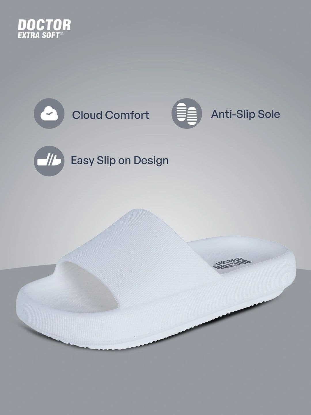DOCTOR EXTRA SOFT Men Ultra Soft Lightweight Rubber Sliders thumbnail 7