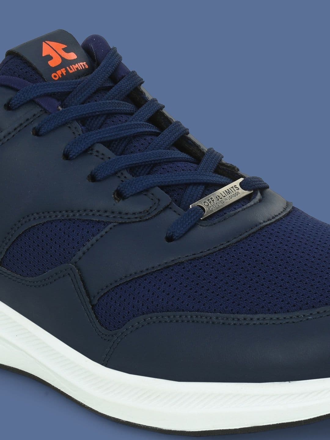 OFF LIMITS Men Blue Textured Lace-Up Mesh Running Sports Shoes thumbnail 5