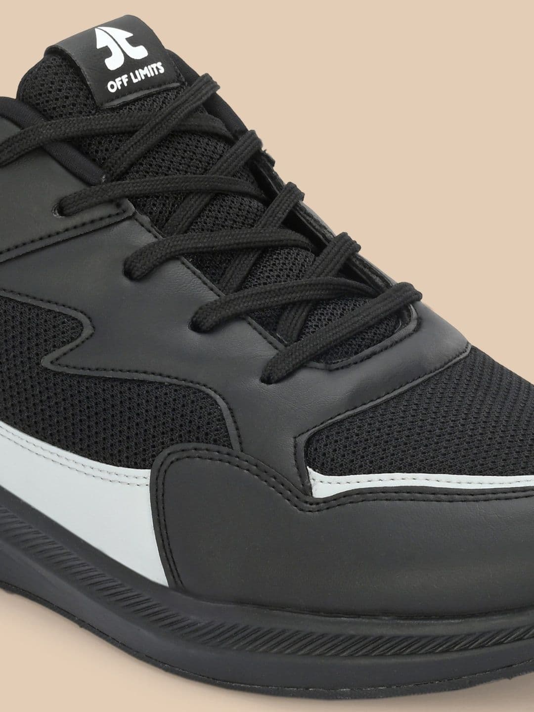 OFF LIMITS Men Black Mesh Running Non-Marking Shoes thumbnail 3