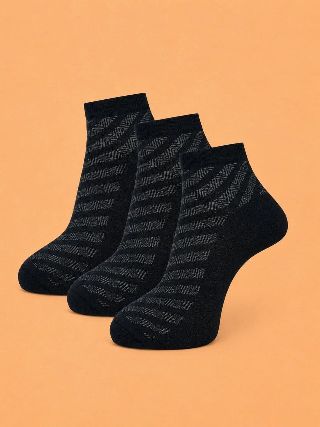 ADDOSSO Men Pack of 3 Cotton Assorted Patterned Ankle Length Socks - view 1