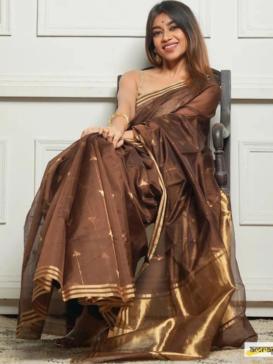 HERE&NOW Woven Design Zari Banarasi Saree thumbnail 7