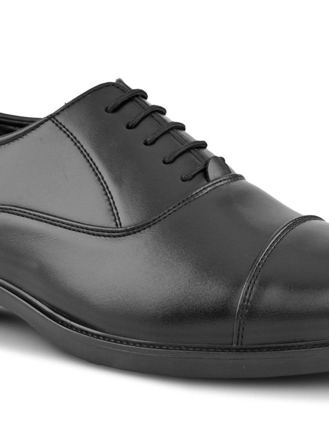 House of Pataudi Men Textured Formal Oxfords thumbnail 4
