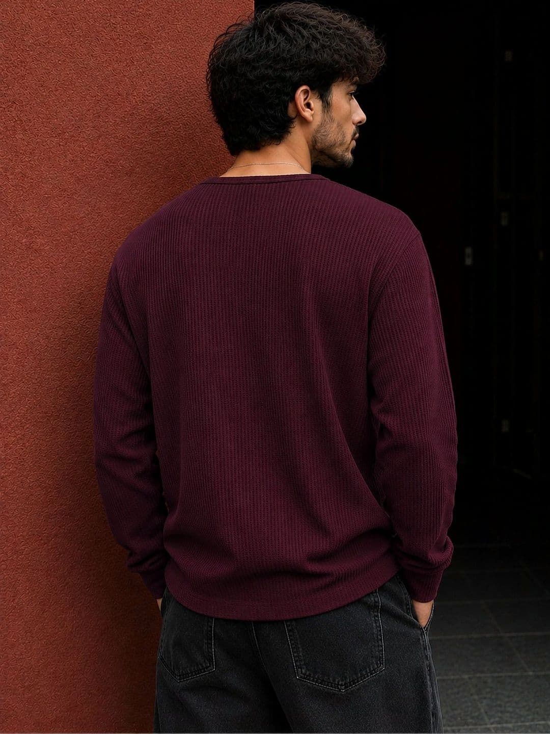 HOODLER Men Henley Neck T-shirt thumbnail 4
