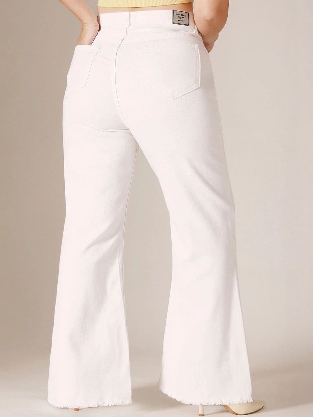 Miss Chase A+ Women Bootcut High-Rise Heavy Fade Cuffed Hem Stretchable Jeans thumbnail 3