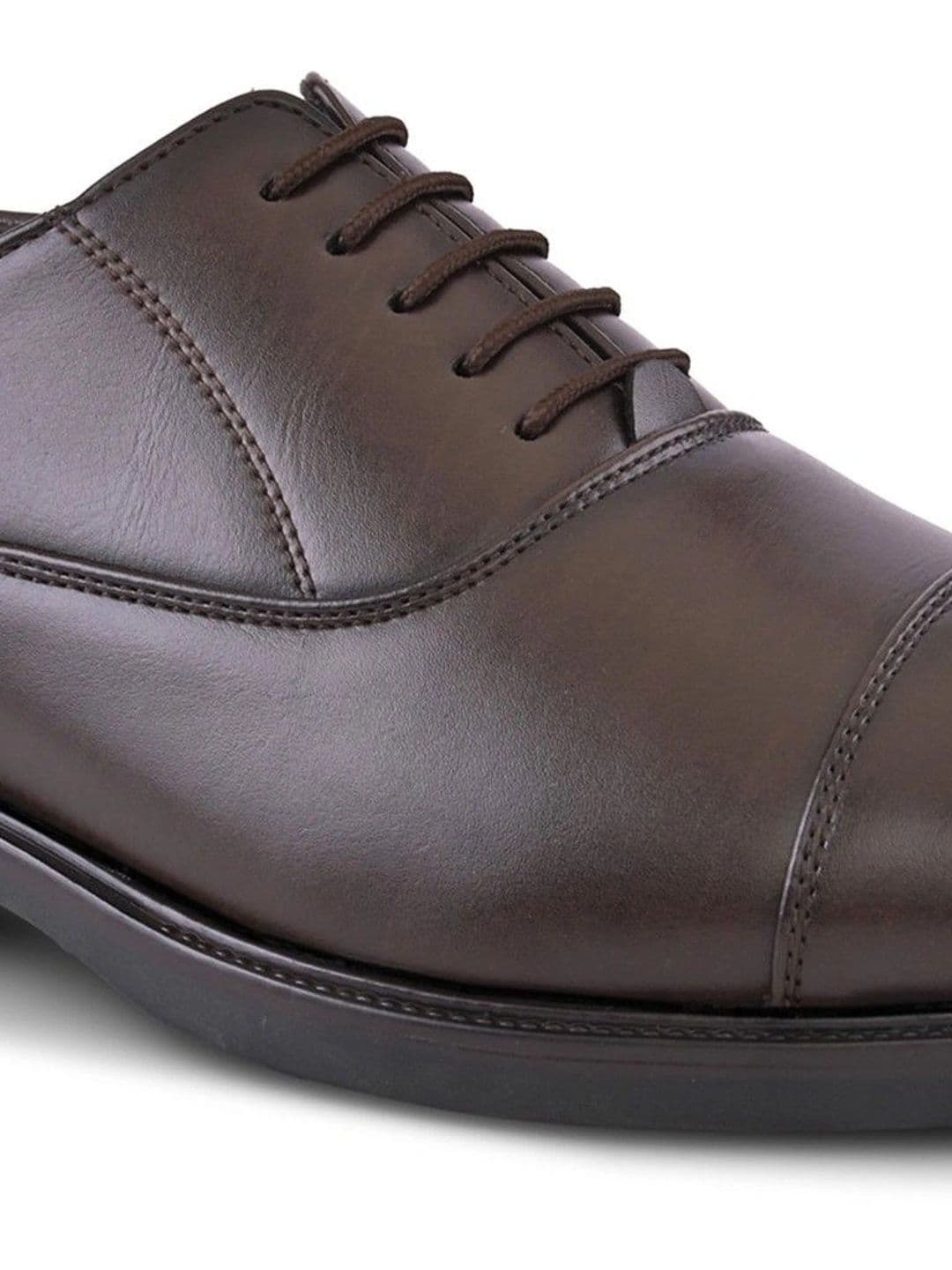 House of Pataudi Men Textured Formal Oxfords thumbnail 2