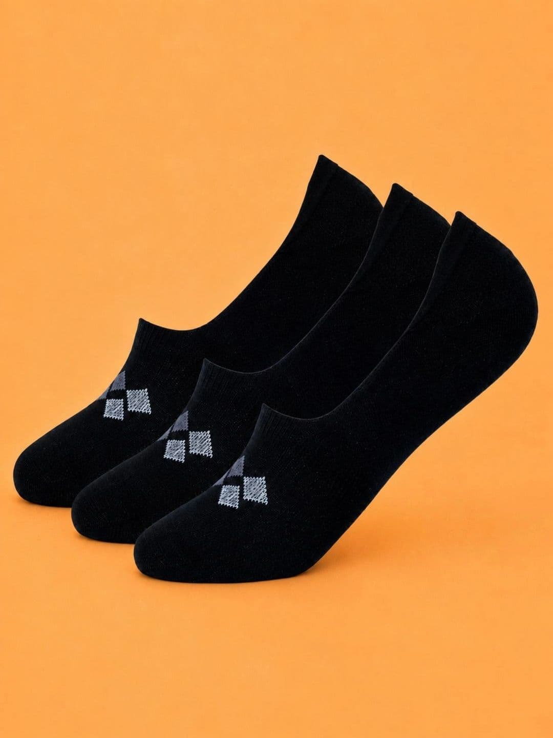 ADDOSSO Men Pack of 3 Cotton Assorted Patterned Shoe Liners Socks - view 1
