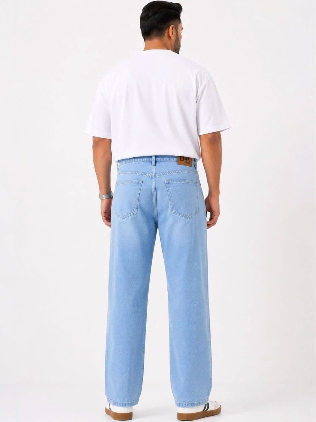 VK CULTURE Men Straight Fit Mid-Rise Light Fade Jeans thumbnail 4