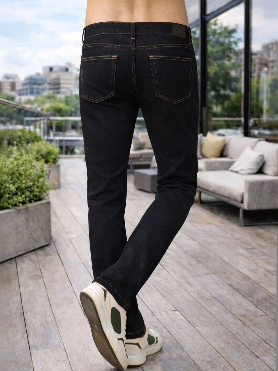 Mast & Harbour Men Regular Fit Mid-Rise Stretchable Jeans thumbnail 3