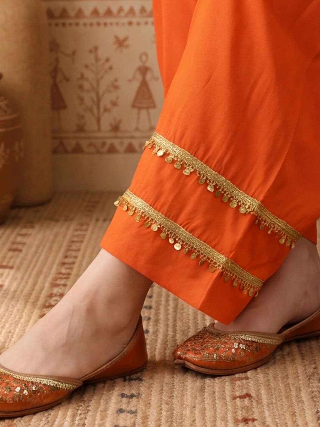 Anouk Women Regular Gotta Patti Kurta with Patiala thumbnail 2